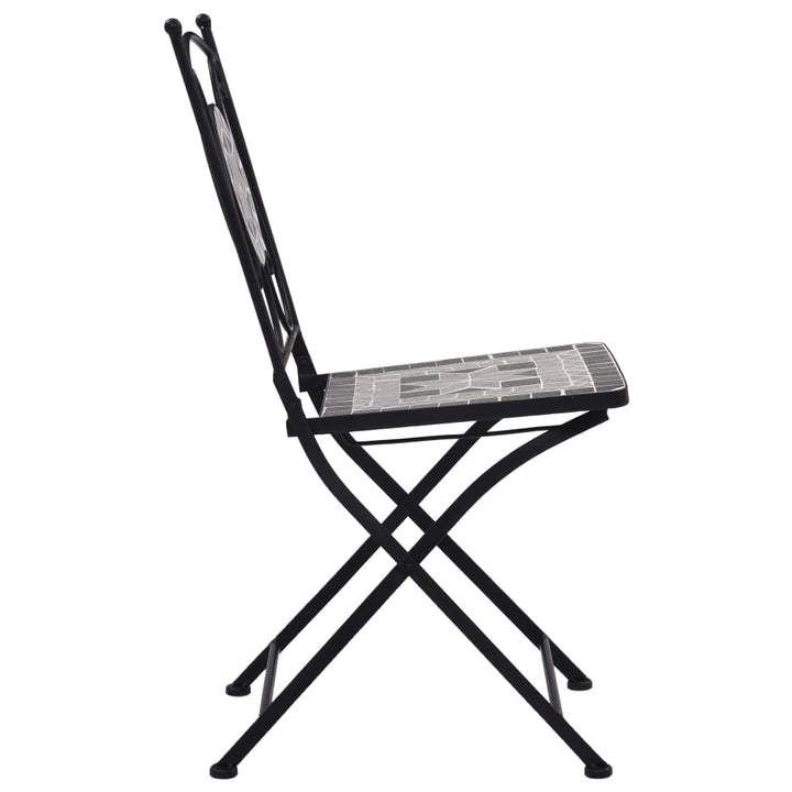 Chaises de bistrot en mosaïque 2 pcs