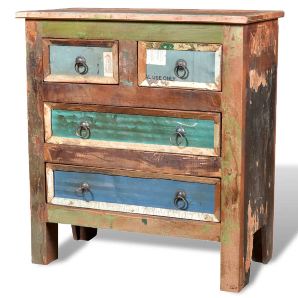Commode en bois massif de récupération