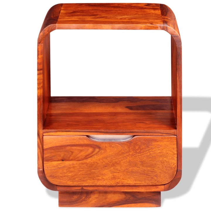 Table de chevet avec tiroir en bois de Sesham