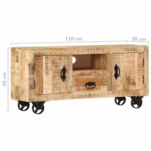 Meuble TV en bois de manguier brut