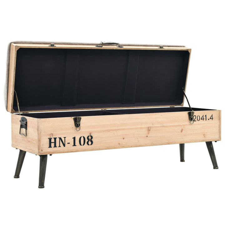 Banc de rangement en bois et MDF