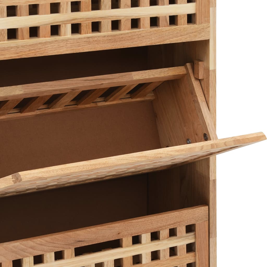 Meuble à chaussures en bois de noyer massif