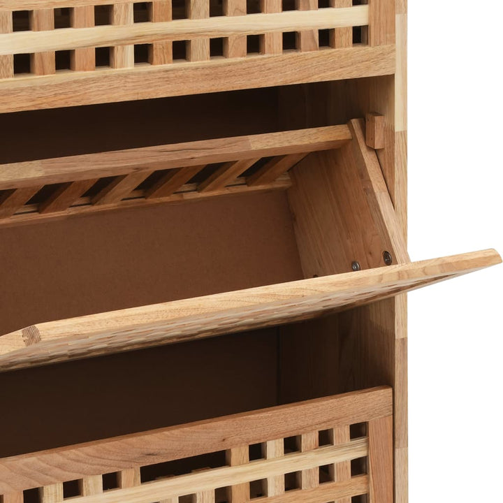 Meuble à chaussures en bois de noyer massif