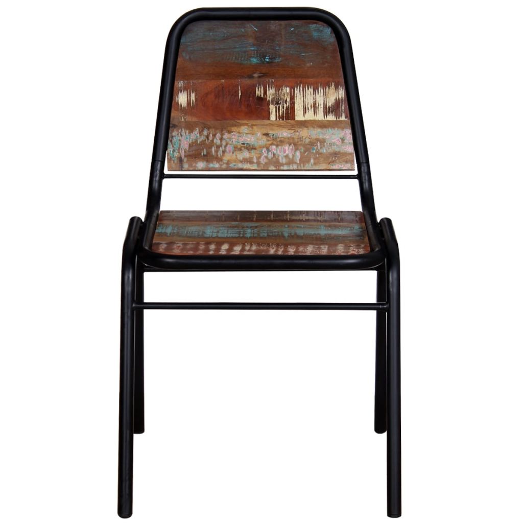 4 Chaises en bois de récupération