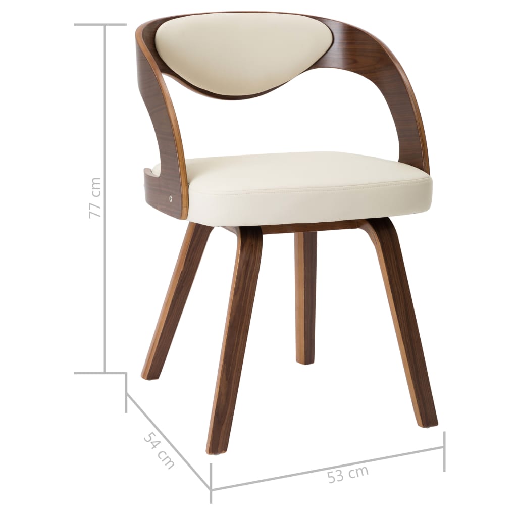 Chaises simili cuir et bois courbé