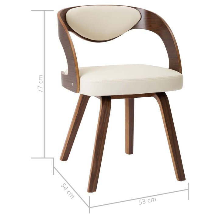 Chaises simili cuir et bois courbé