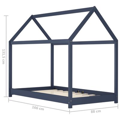 Lit cabane pin massif