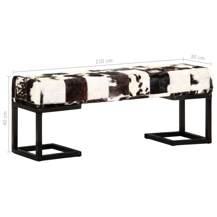 Banc en cuir de chèvre