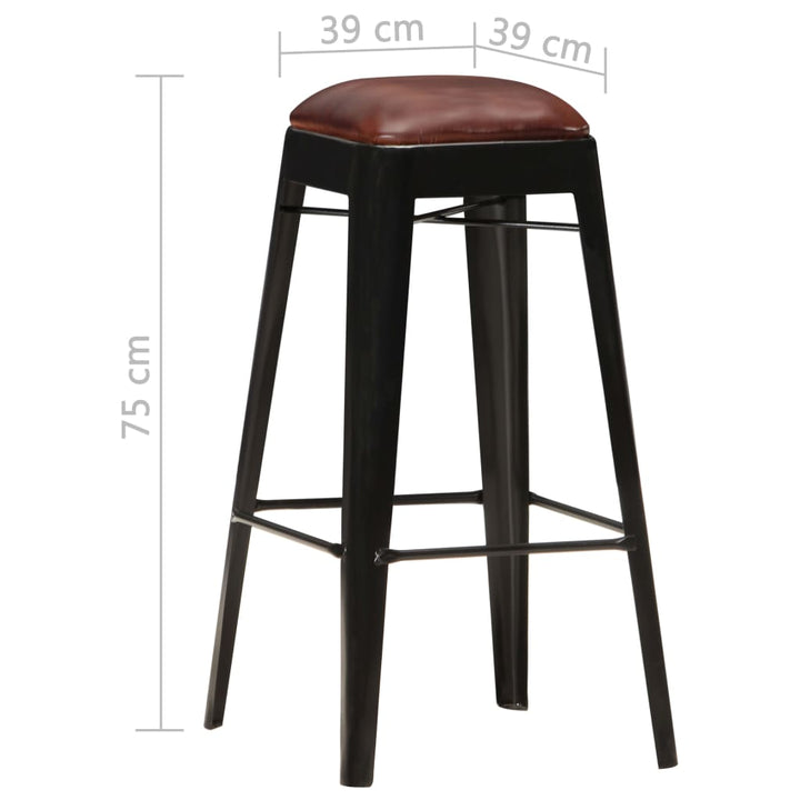Tabourets de bar 4 pcs en Cuir