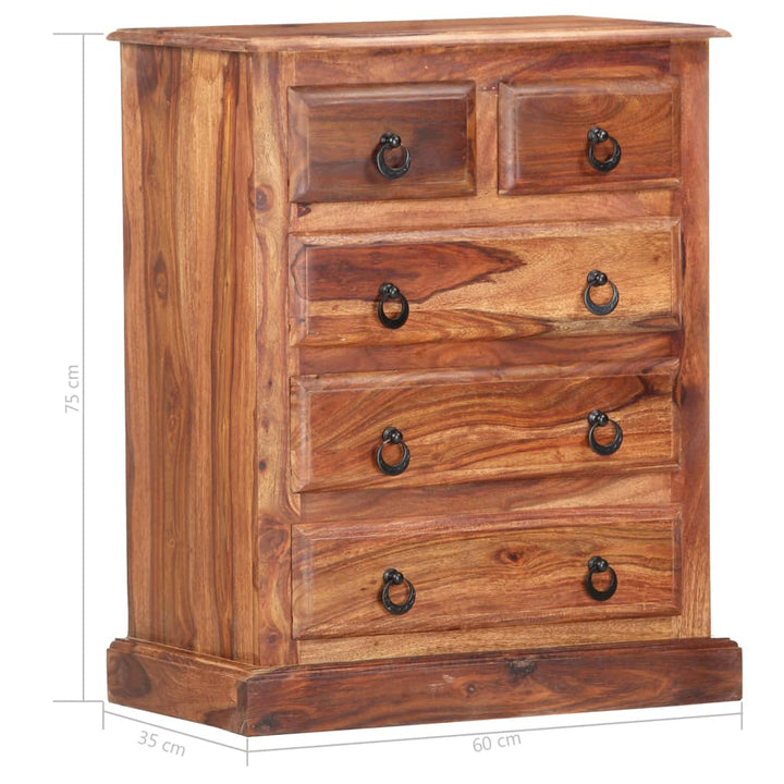 Commode en bois de Sesham massif