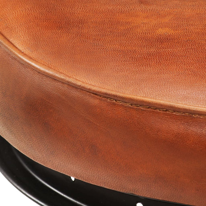 Tabourets de bar 2 pcs en cuir de chèvre