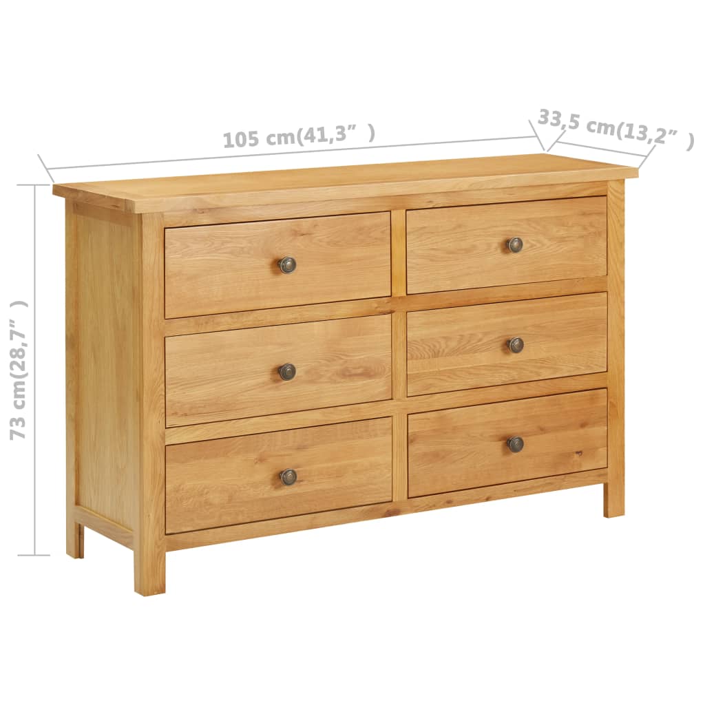 Commode en bois de chêne massif