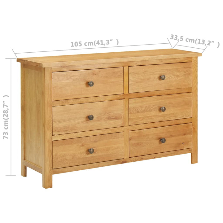 Commode en bois de chêne massif