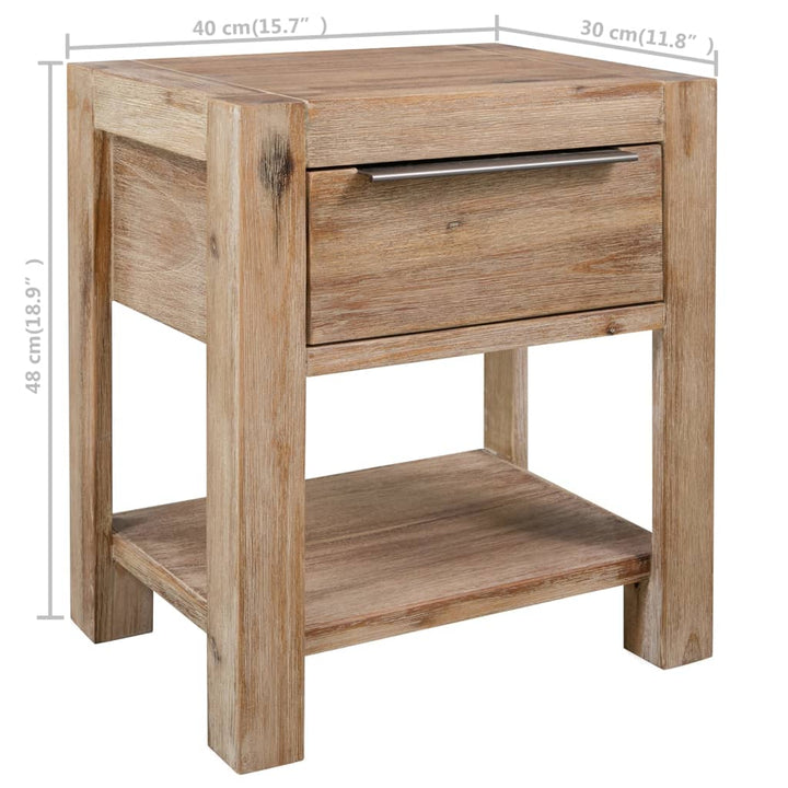 Tables de chevet 2 pcs en bois d&
