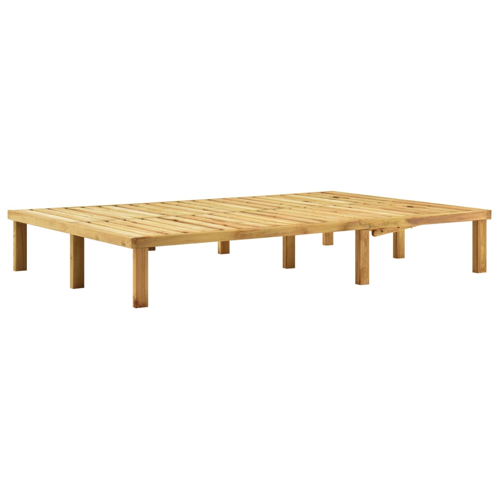 Chaise longue double en bois de pin