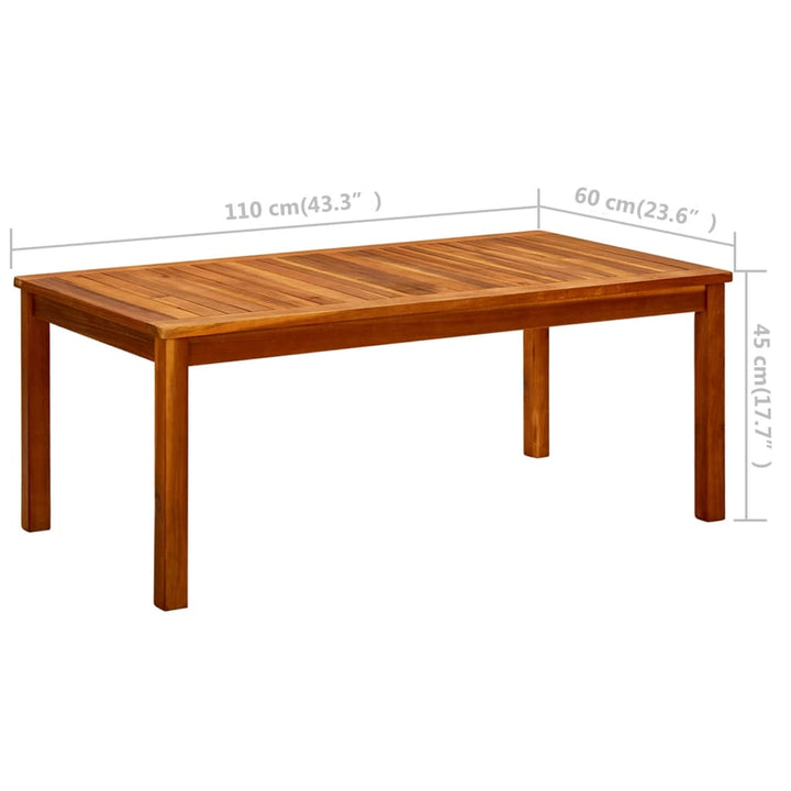 Table basse de jardin en bois d&