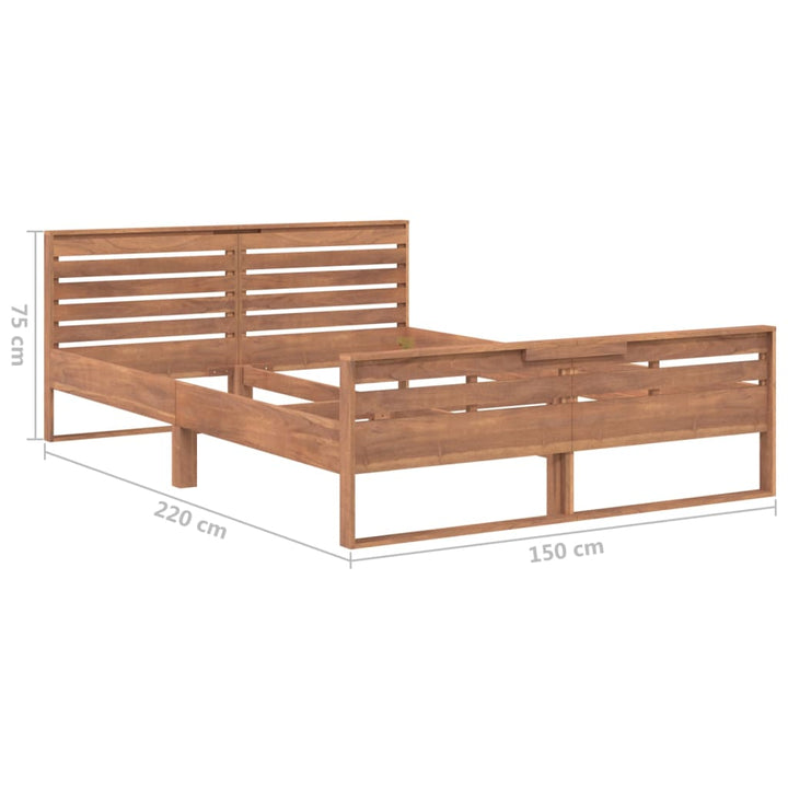 Lit en bois de teck massif