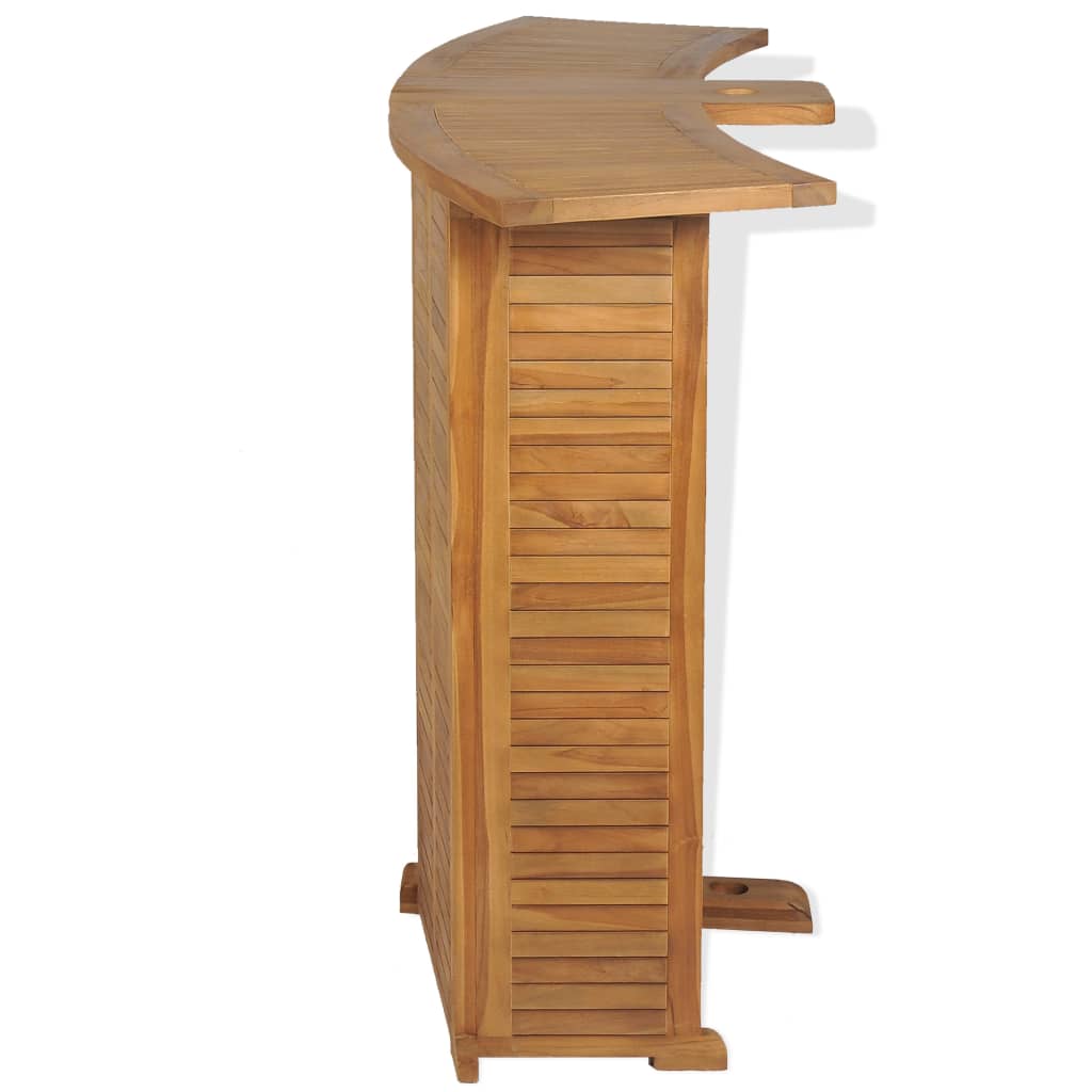 Table pliable de bar en bois de teck
