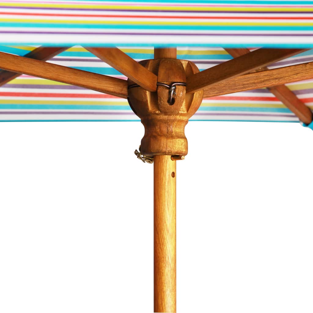 Table à pique-nique et parasol enfants en acacia