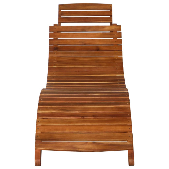 Chaise longue avec table en bois d&