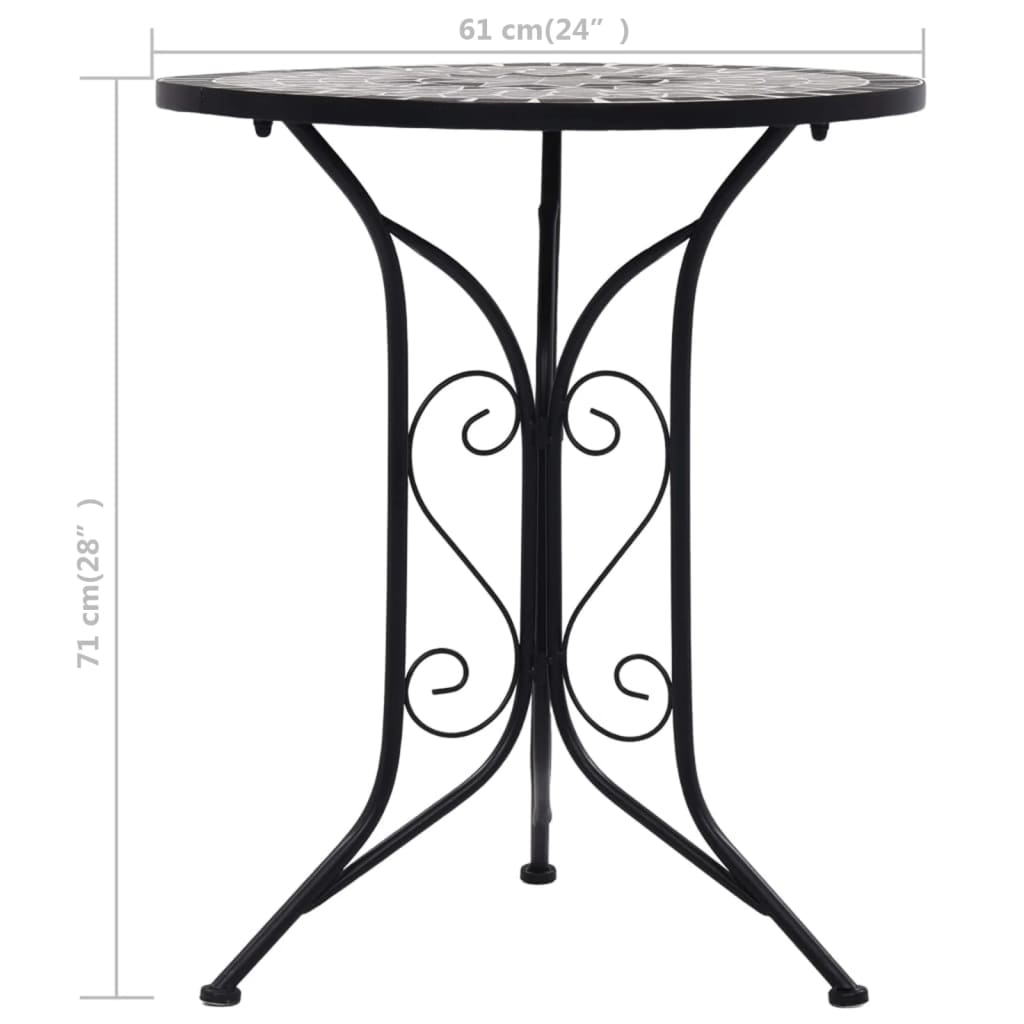 Table de bistro en mosaïque