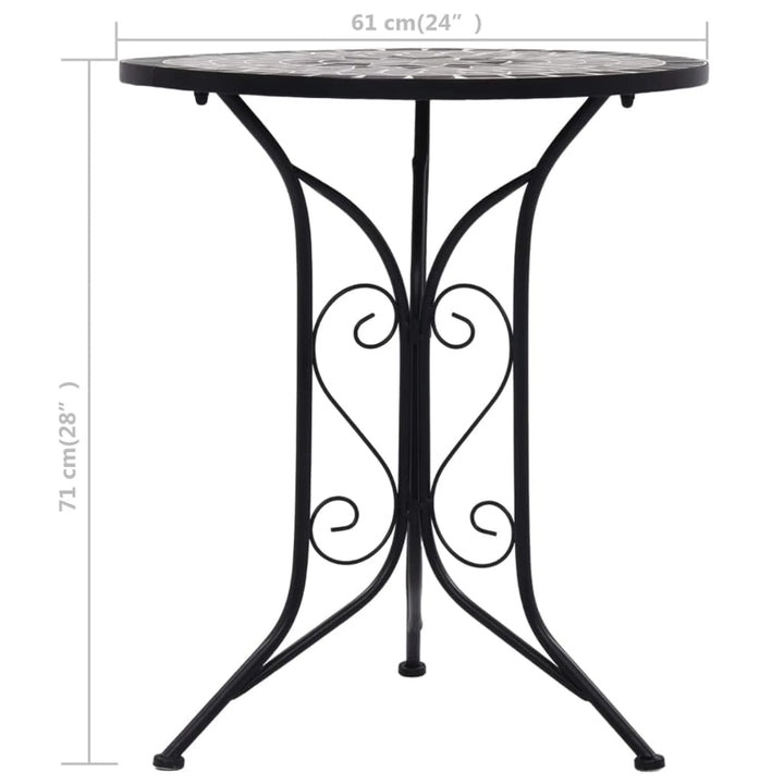 Table de bistro en mosaïque