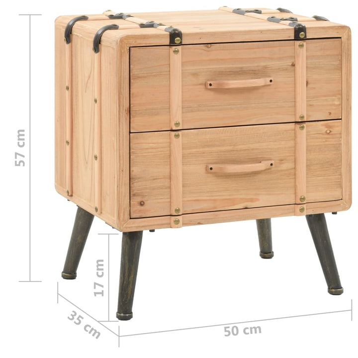 Table de chevet en bois de sapin massif