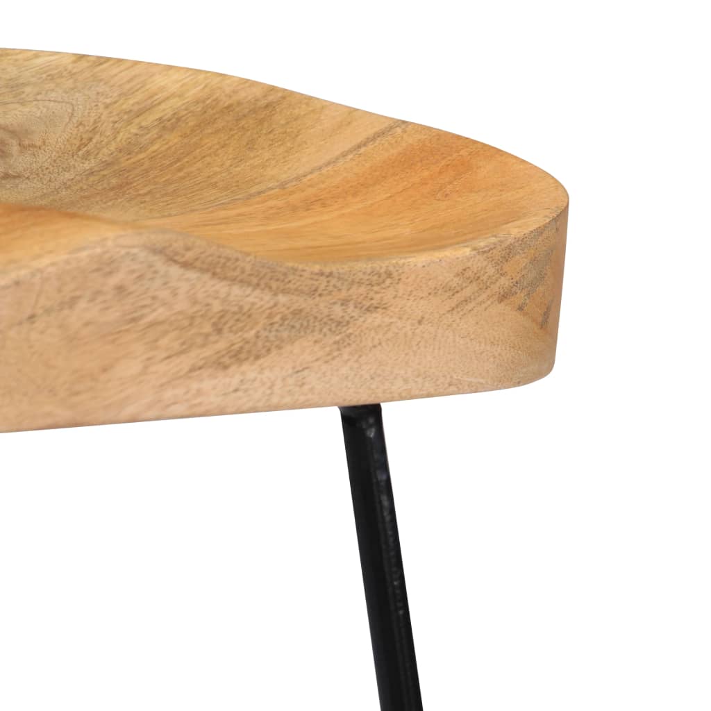 Tabourets en bois de manguier (2 pcs)