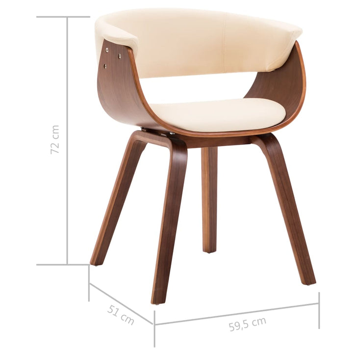Chaise bois courbé et simili cuir