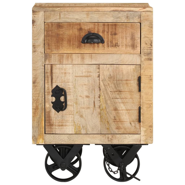 Table de chevet en bois de manguier massif