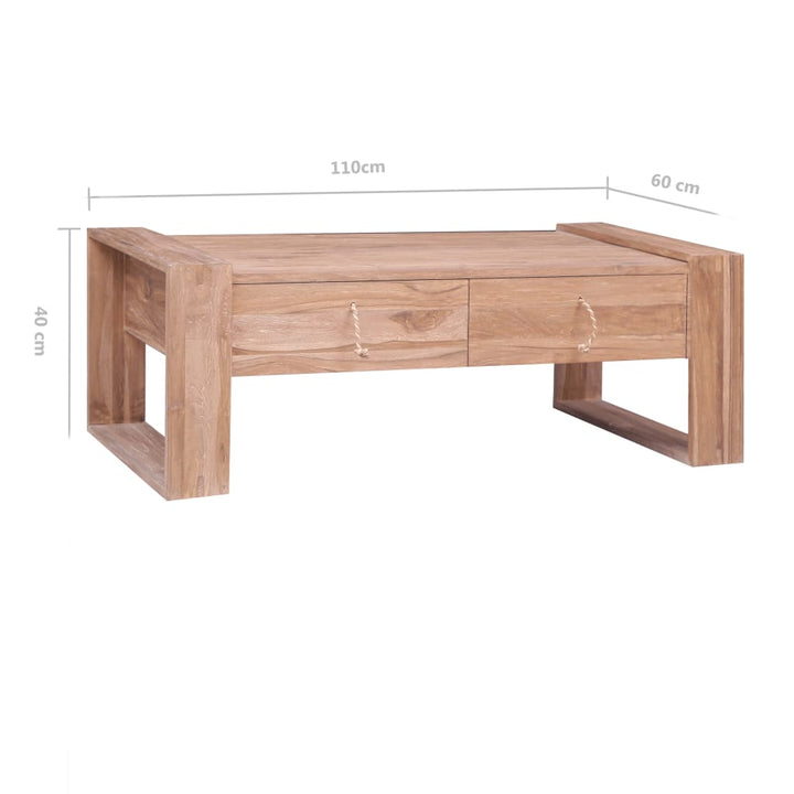 Table basse bois de teck massif