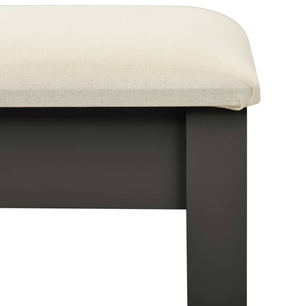 Coiffeuse et tabouret Gris en Bois de paulownia MDF