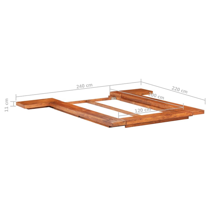 Cadre de lit Futon japonais en bois d&