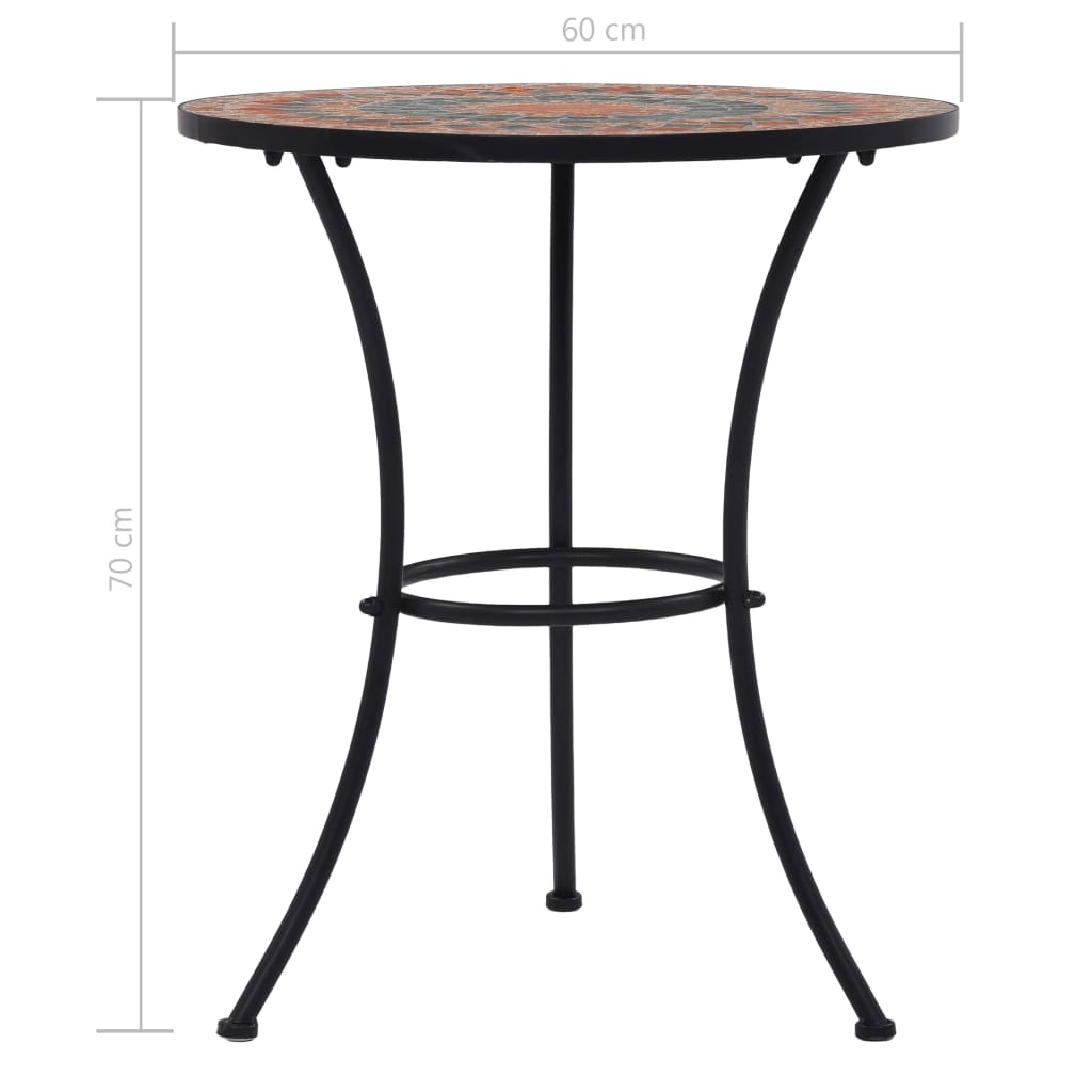 Table de bistro en mosaïque