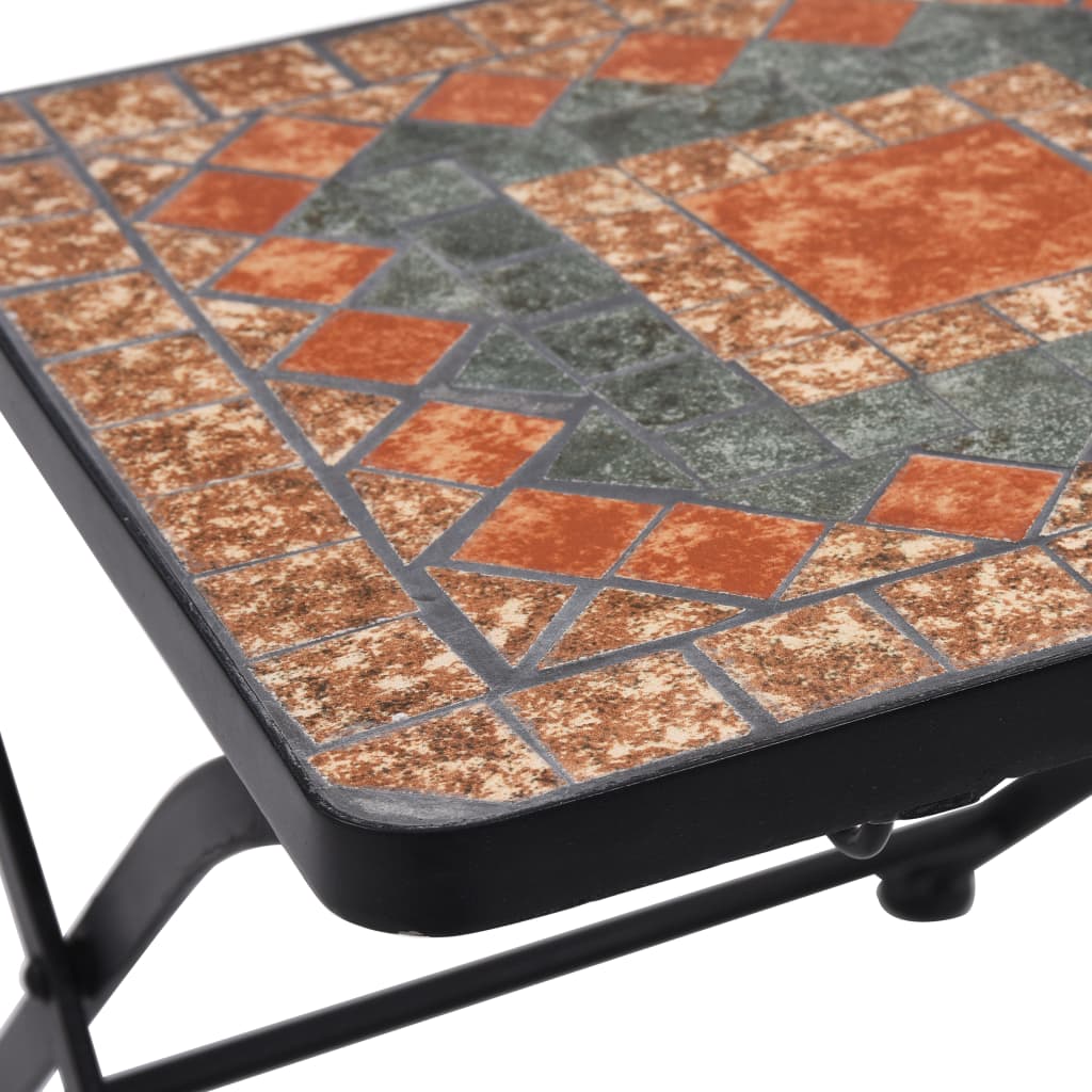 Chaises de bistrot mosaïque 2 pcs