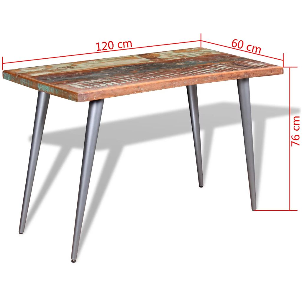 Table à manger en bois de récupération