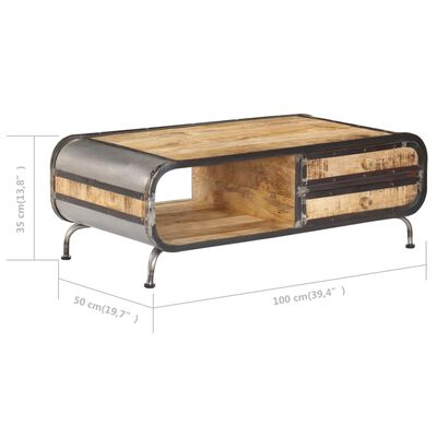Table basse en bois de manguier massif