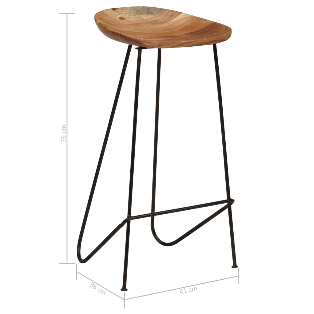 Tabouret en bois d&