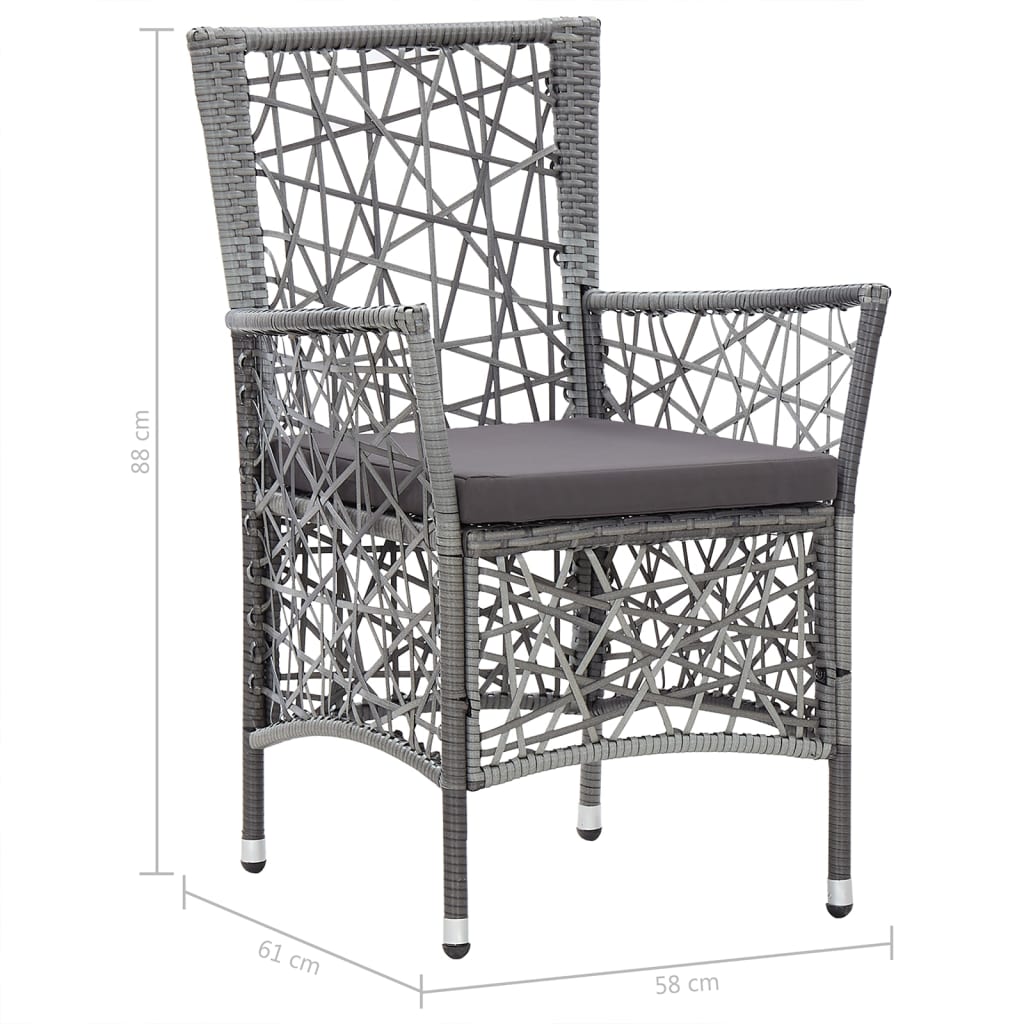 Ensemble de salle à manger de jardin 5 pcs