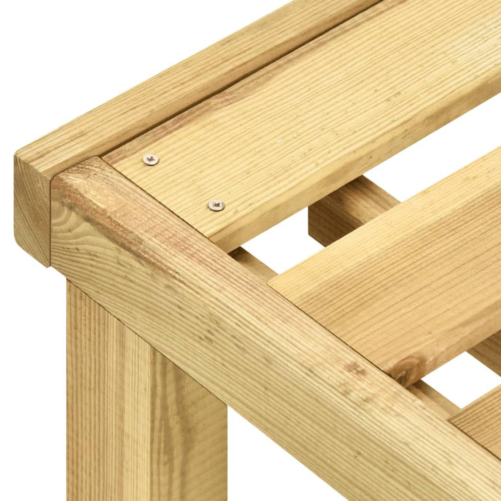 Chaise longue double en bois de pin