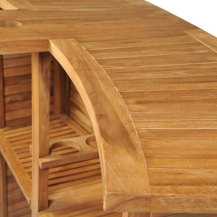 Table pliable de bar en bois de teck