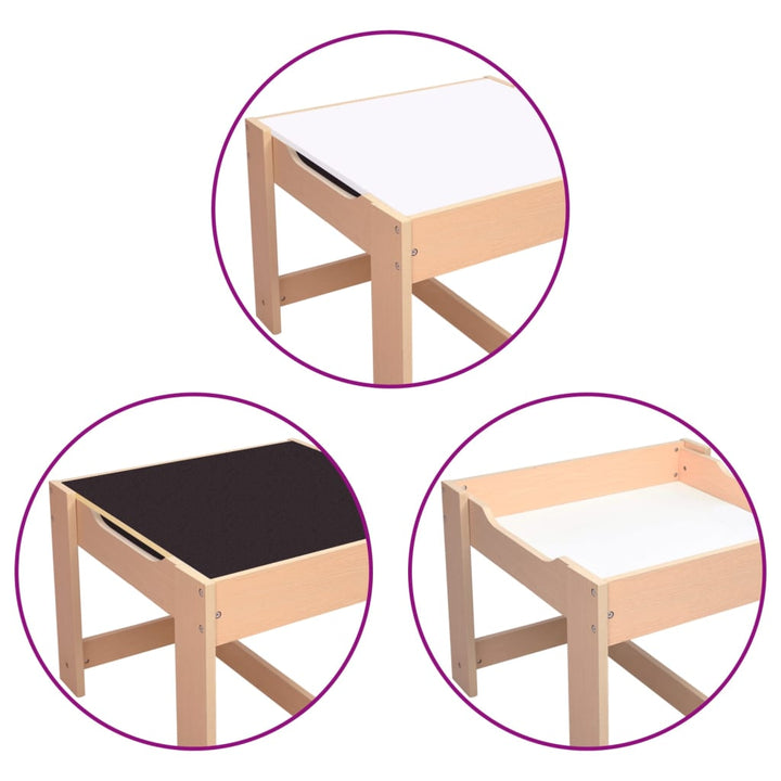 Table (craie) + 2 chaises